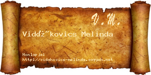 Vidákovics Melinda névjegykártya