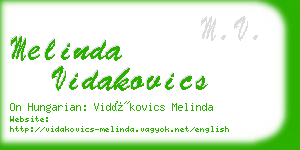 melinda vidakovics business card